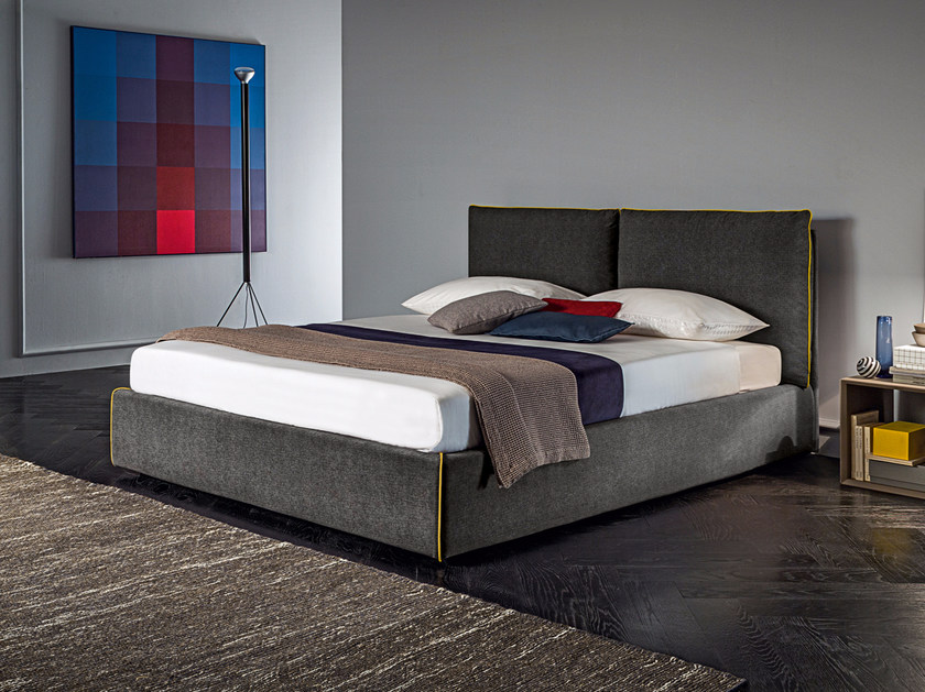 貓屬路易斯 床上的故事 國外設(shè)計師家具床鋪 線條包邊 彩色滾邊The bed