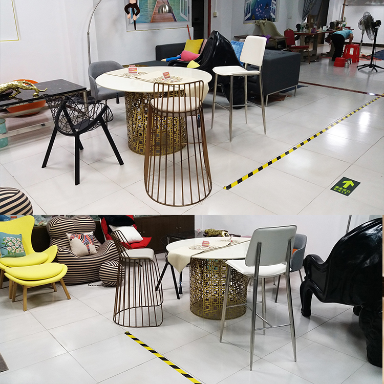 現(xiàn)貨實物 不銹鋼電鍍玫瑰金銅色 異形吧椅 方向座墊 西皮實體展廳