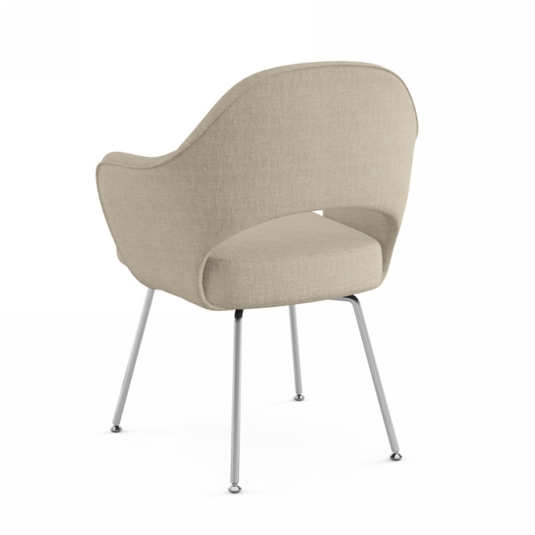 實(shí)物創(chuàng)意軟包布藝餐椅沙里寧Saarinen Executive Chair酒店會(huì)所會(huì)客休閑椅