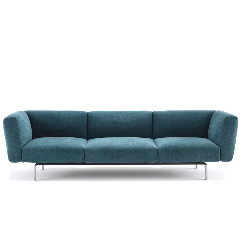 意大利 皮埃爾? 里梭尼 株式會社 三座位沙發(fā) 布藝腳踏當茶幾使用