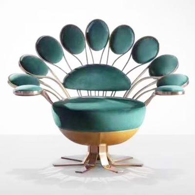 Visionnaire Around 意大利意式 設(shè)計師帥酷 孔雀椅休閑椅不銹鋼金色輕奢 動物椅