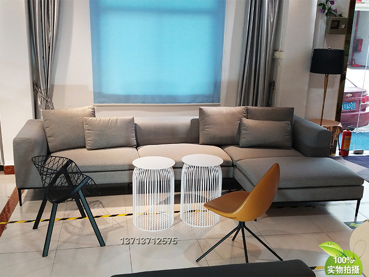 大牌意大利北歐設(shè)計(jì)師沙發(fā) Sofa 異形錐形腳架 鐵烤漆不銹鋼電鍍 3.4米長意式沙發(fā)