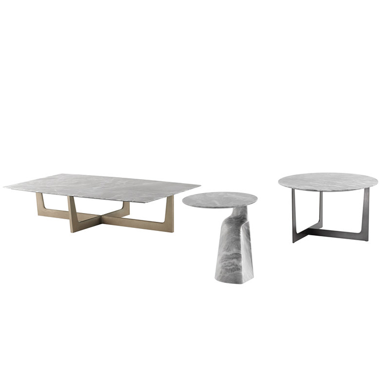 Jean-Marie Massaud  ILARY系列茶幾桌子 不銹鋼五金大理石實木材質(zhì)顏色可定制家具