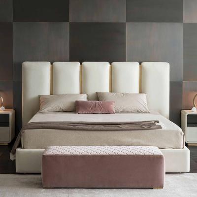 意大利RUGIANO 床鋪/床頭柜/腳踏系列大全 俱樂部/肯尼亞/時尚 床鋪五金不銹鋼電鍍皮質(zhì)布藝床定制