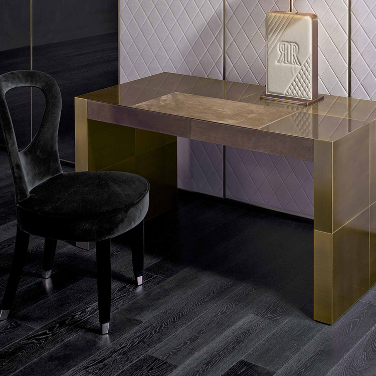 意大利RUGIANO 書桌化妝桌 置物桌玄關桌 邊柜置物柜 多用途柜 五金不銹鋼電鍍大理石實木 布藝 皮質 軟包硬包家具定制