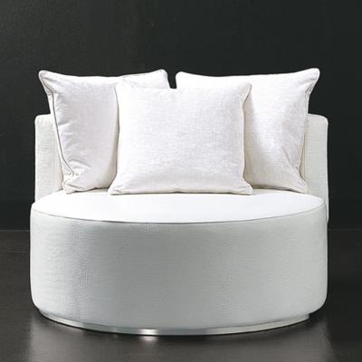 意大利RUGIANO 圓形椅系列 餐椅休閑椅 愛情座椅 不銹鋼電鍍皮革布藝單人沙發(fā)椅