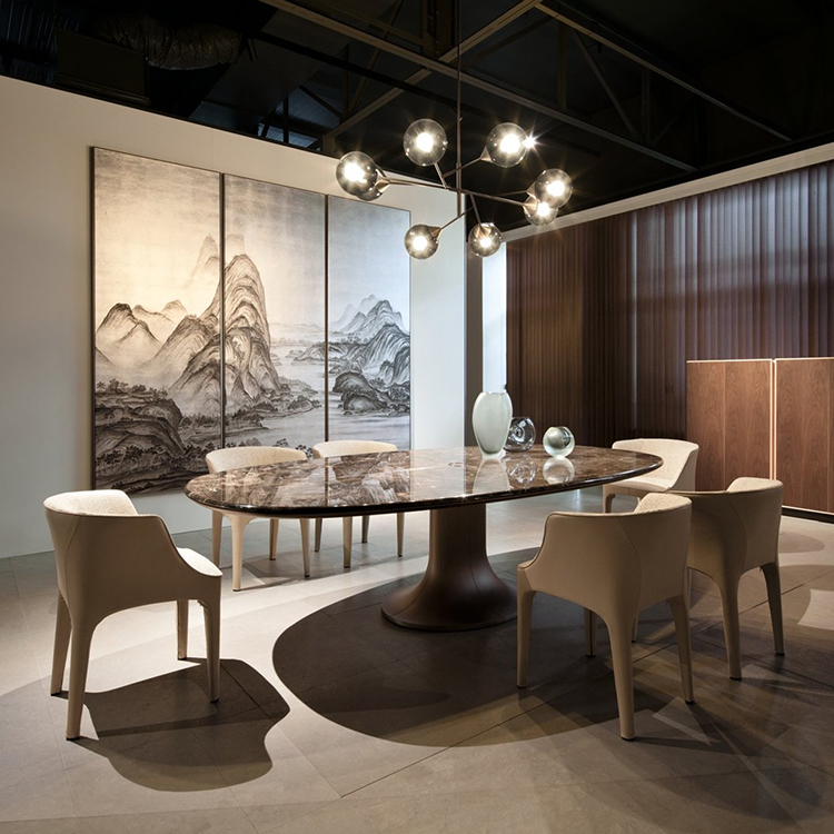 2款意大利DIANA黛安娜餐椅子極簡Carlo Colombo吉奧熱蒂戴安娜扶手椅餐椅 洽談椅不變形超纖皮西皮皮革布藝椅子