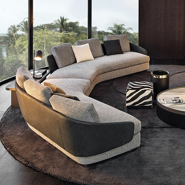 意大利Minotti 勞森沙發(fā) 設(shè)計(jì)師 Rodolfo Dordoni LAWSON sofa 彎曲弧形全軟包沙發(fā)