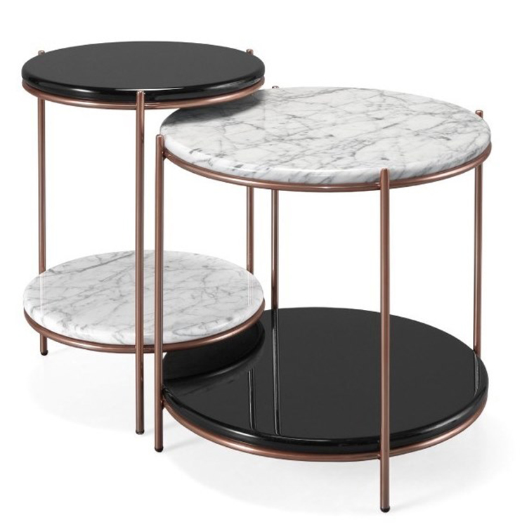 葡萄牙Portugal PRADDY STANLEY tea coffee table 玫瑰金大理石實(shí)木幾面茶幾邊邊幾角邊不銹鋼電鍍鋼鐵噴砂漆金色銅色