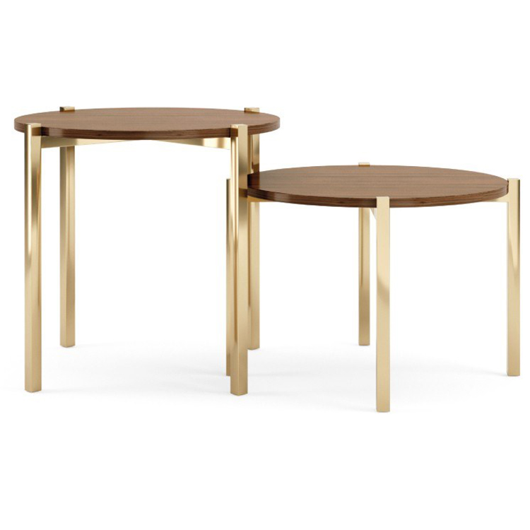 葡萄牙土豪金 PRADDY TIGER table 玫瑰金黃銅色拉絲亮光不銹鋼電鍍金實(shí)木烤漆厚漆