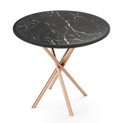 葡萄牙PRADDY LADY table 女士餐桌茶幾邊幾角幾 不銹鋼金色實木面 店鋪廚窗櫥窗