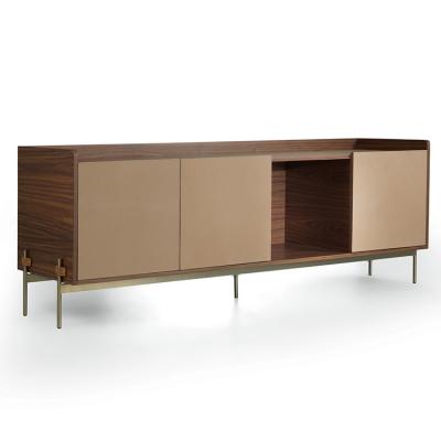 意大利阿斯頓馬丁Italy Aston Martin Sideboard 餐具柜餐邊柜 不銹鋼電鍍銅色金色實木