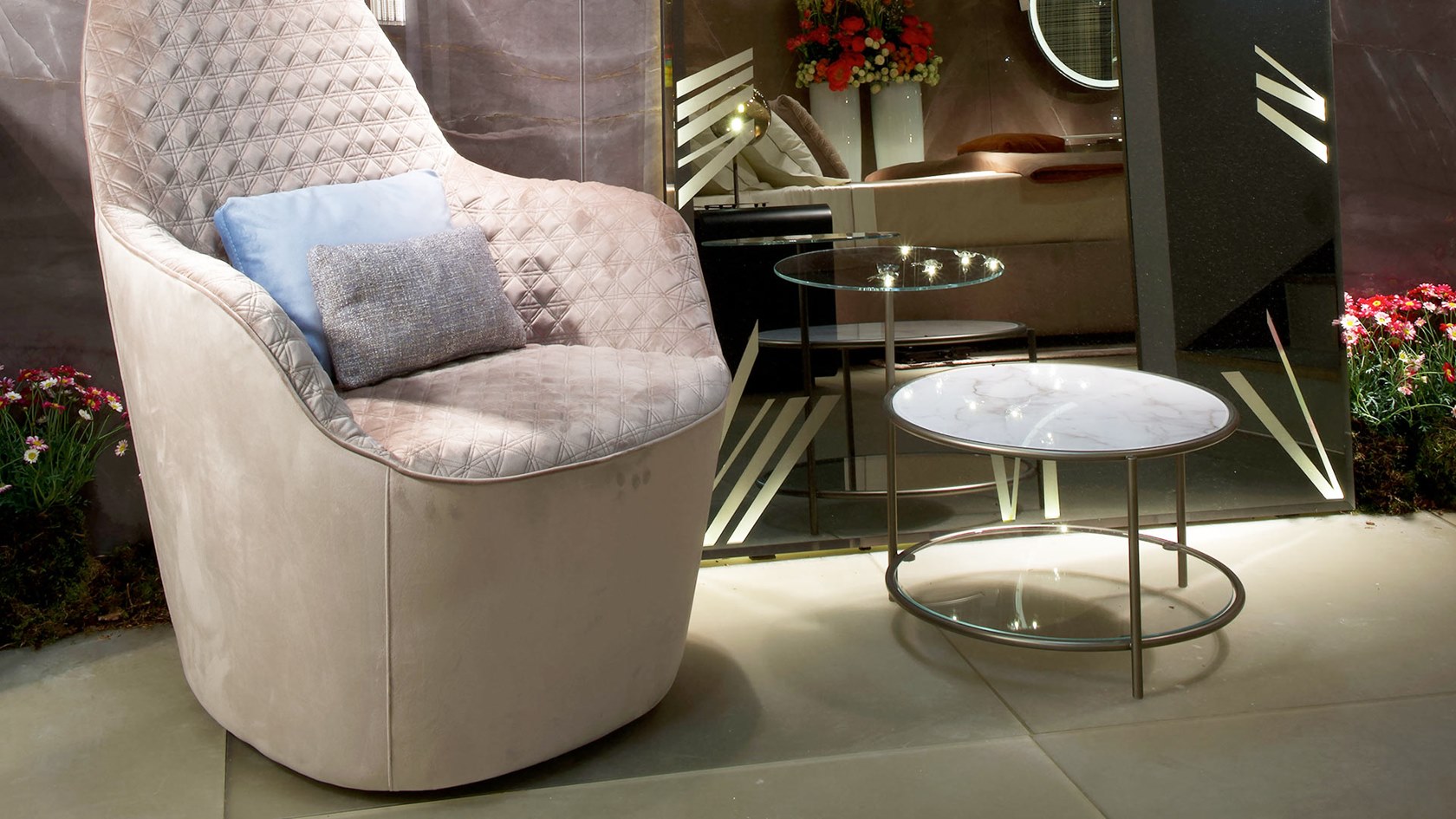 意大利設(shè)計師 Reflex  EGEO Tea table  Gianmarco Codato, Luciano Trevisiol  埃戈茶幾不銹鋼無指紋技術(shù)鋼化玻璃