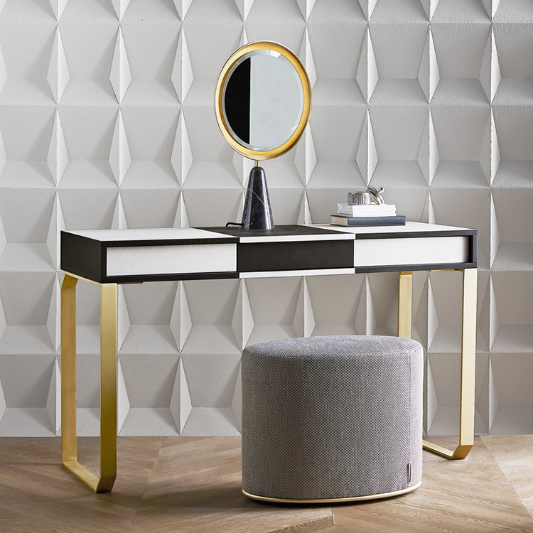 意大利Gallotti&Radice Pietro Russo SELENE Dresser 梳妝臺黃銅金屬不銹鋼大理石實木鍍金