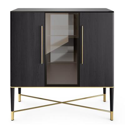 意大利Gallotti&Radice 五金不銹鋼實木玻璃酒柜 TAMA  Display cabinet餐具柜置物柜