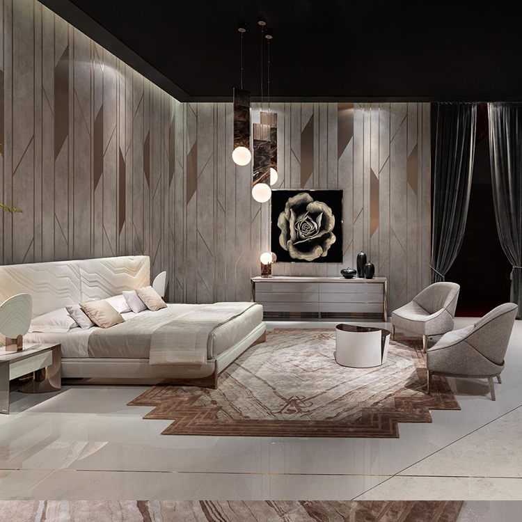 Visionnaire ALESSANDRO LA SPADA臥室設(shè)計案例 CA’ FOSCARI  BEDROOM 單人沙發(fā)椅置物柜子茶幾邊幾組合床鋪床頭柜