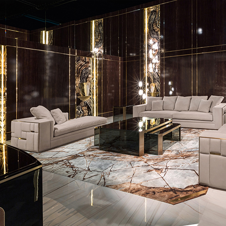 Visionnaire ? Sofa 輕奢沙發(fā) 單人位雙人位三人位沙發(fā) 標(biāo)準(zhǔn)版 不銹鋼拉絲嵌入包邊方塊方格磚塊沙發(fā)