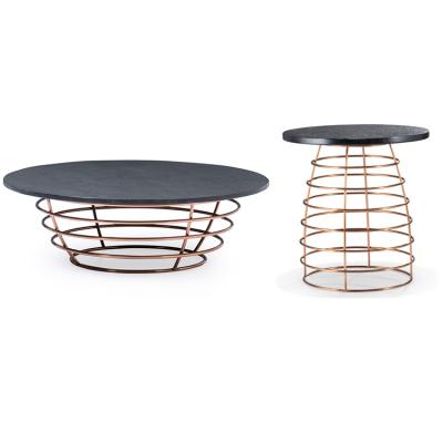 實物意式輕奢設(shè)計師定制家具圓形金屬 不銹鋼圓圈 大理石實木 工業(yè)風(fēng)現(xiàn)代簡約 邊幾茶幾角幾