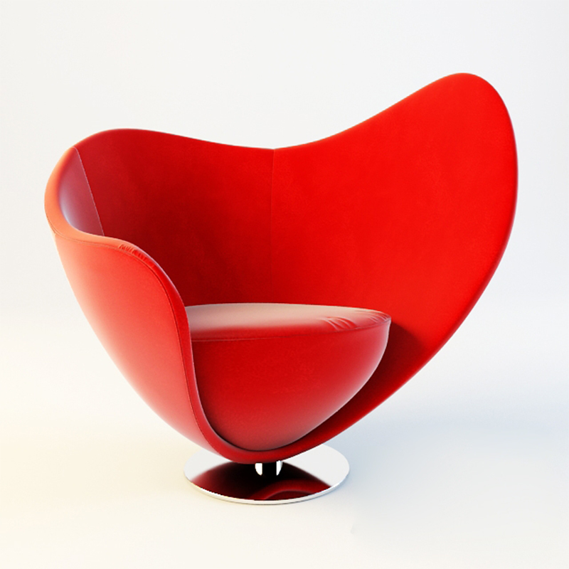 意式極簡輕奢家具 La Cividina Peter Harvey MON COEUR sofa chair 玻璃鋼不銹鋼心椅