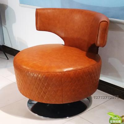 意大利英國賓利 酒店休閑旋轉(zhuǎn)椅格子壓線皮革真皮布藝 定制家具