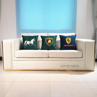 意式輕奢香檳金電鍍土豪金色 意大利 Sofa 嵌入方塊方格磚塊沙發(fā)