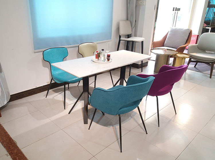 鐵五金黑色噴漆烤漆粉 人造大理石餐廳酒店樣板房餐桌咖啡桌會議桌