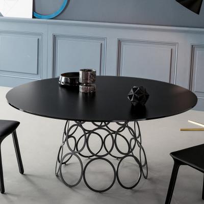 HULAHOOP 桌子 餐桌 圓桌 會議桌 家用酒店會所 五金鐵藝不銹鋼電鍍實木大理石桌面