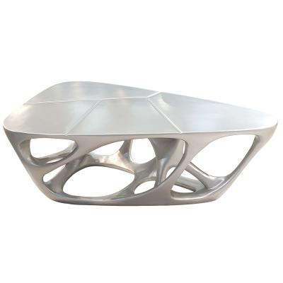 意大利設(shè)計(jì) 扎哈. 哈迪德異形茶幾 大師品質(zhì)玻璃鋼定制 酒店樣板