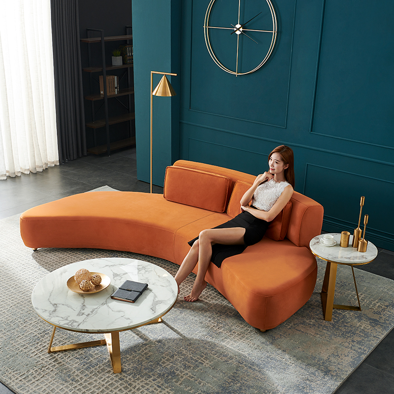 意大利Gallotti&Radice設(shè)計(jì)師馬西莫 奧德麗弧形異型客廳酒店大小戶型多人位沙發(fā)