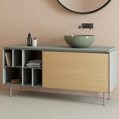 Adolini設計 尼克方舟洗臉池 洗手臺 洗手柜 洗手盤 木實玻璃鋼盤五金桌柜體