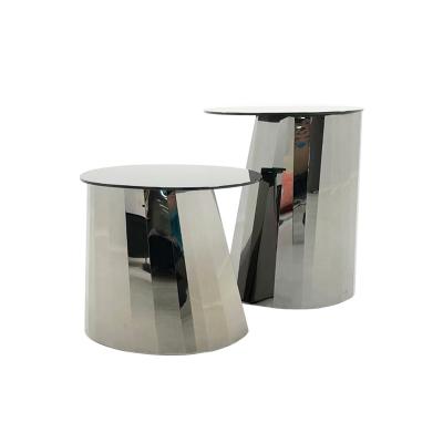 德國ClassiCon設計不銹鋼多面體茶幾 Pli Side Table High輕奢簡約五金不銹鋼有色電鍍藝術茶幾床頭柜