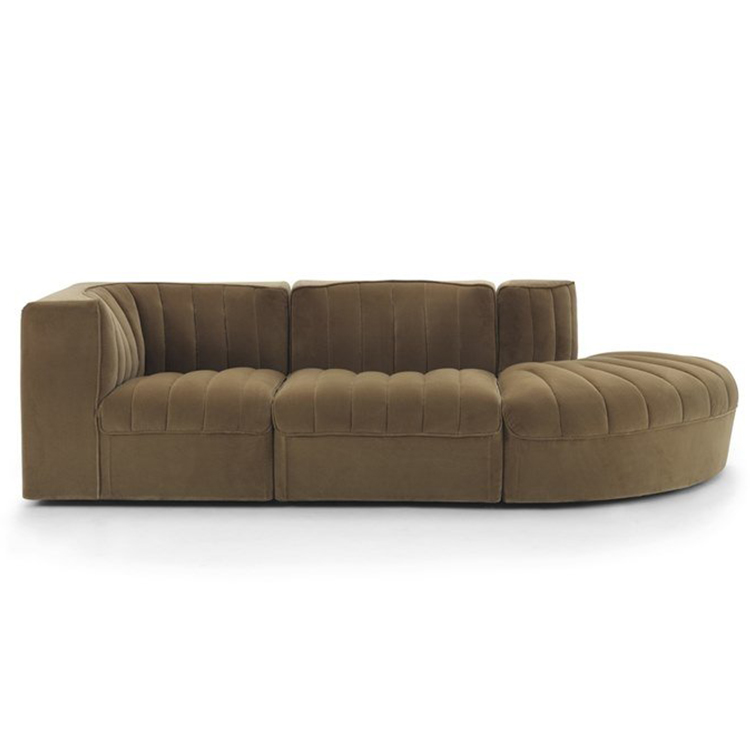 2022年新品 意大利設(shè)計(jì)師蒂托 9000扶手半圓轉(zhuǎn)角多人位弧形沙發(fā)椅 酒店會所豪宅家具定制