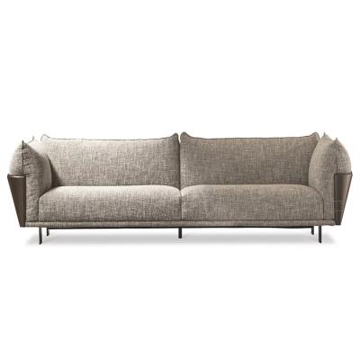 意大利Bonaldo 博納爾多 Giuseppe Vigano雙人位皮革包扶手沙發(fā) 皮革包床頭床鋪 全軟包床