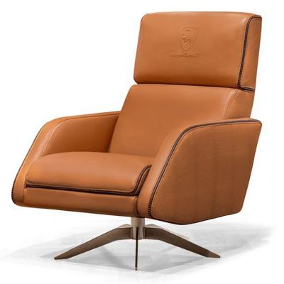 2022年意大利蘭博基尼  五金腳金色銀色鍍色佐伊休閑扶手椅 會(huì)所沙發(fā)椅皮革可定制