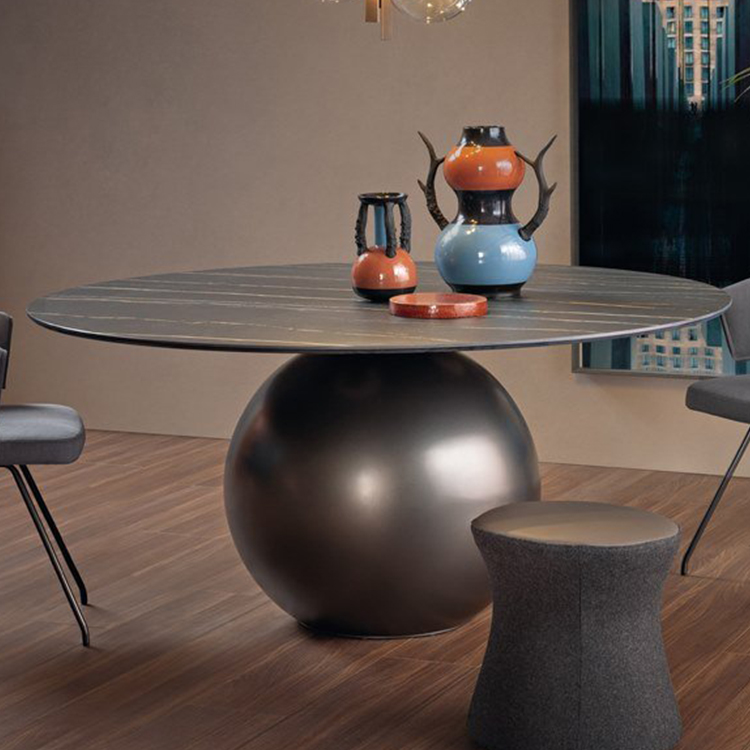 意大利Bonaldo  博納爾多馬戲團(tuán)CIRCUS  table桌子餐桌 球體桌 茶幾 五金不銹鋼實(shí)木大理石圓桌