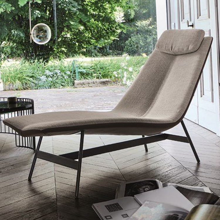 意大利Bonaldo  博納爾多因斯安樂椅  ALPILLES  Easy chair躺椅 桌子酒店會所家用商用五金不銹鋼軟包貴妃沙發(fā)椅