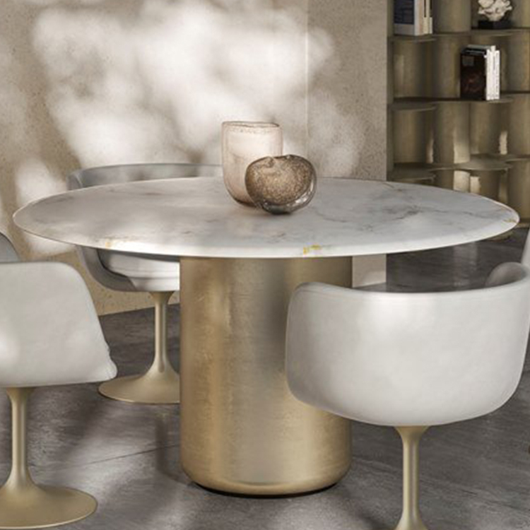 意大利Natuzzi  納圖茲 航行茶幾餐桌Nika Zupanc洽談桌會(huì)議桌 辦公桌 總裁桌 酒店商業(yè)空間會(huì)所不銹鋼鍍金巖石天然大理石材 Italia sofa