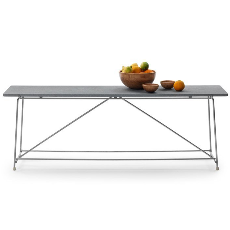 ?三款  意大利Flexform 戶外邊桌茶幾方桌邊幾Christophe Pillet系列 不銹鋼電鍍實(shí)木大理石家具