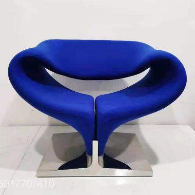 人字型腳異形休閑椅飄帶椅 設(shè)計師創(chuàng)意藝術(shù)設(shè)計單人沙發(fā) 客廳酒店休閑椅