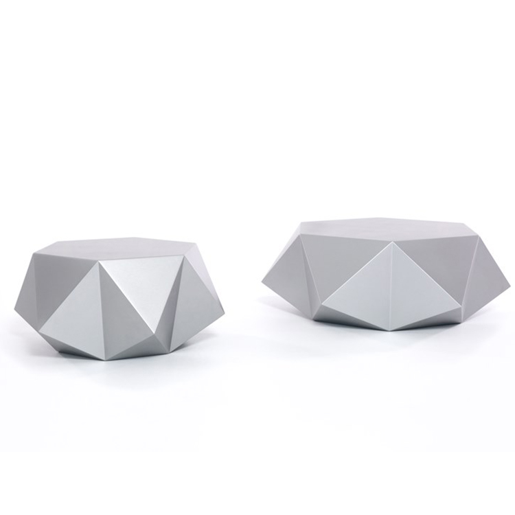 四款:Albania  VIP DIAMOND Tea table 阿爾巴尼亞 鉆石茶幾玻璃鋼漆面/電鍍金色茶幾/金色銅色電鍍