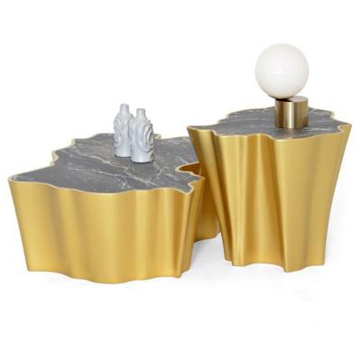 Albania 2022 VIP DIAMOND Tea table 阿爾巴尼亞 前衛(wèi)時尚茶幾玻璃鋼漆面/電鍍金色茶幾/金色銅色電鍍