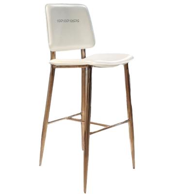 實物現(xiàn)貨 不銹鋼電鍍玫瑰金古銅色 異形吧椅 方向座墊 西皮實體展廳