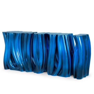 葡萄牙Boca do Lobo 邊桌前臺(tái)玻璃鋼鍍電變色龍藍(lán)色紫紅MONOCHROME