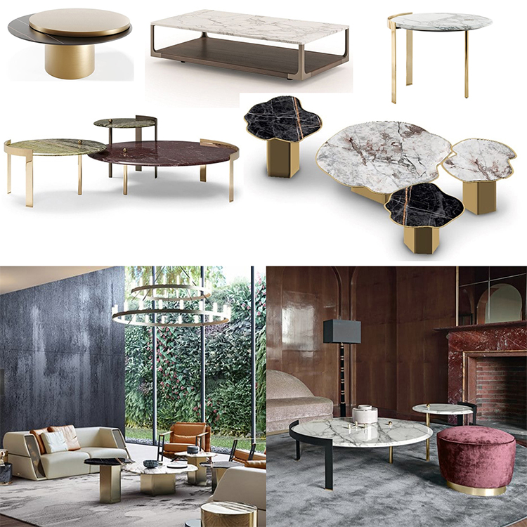 3款意大利Tonino蘭博基尼茶幾邊幾角幾R(shí)iccardo Lucatello 金屬不銹鋼大理石實(shí)木