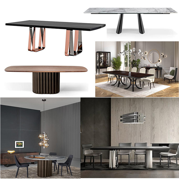 4款方形餐桌 Giuseppe Viganò玻璃鋼希臘圓柱長(zhǎng)桌  Marconato大理石桌子新中式古典輕奢