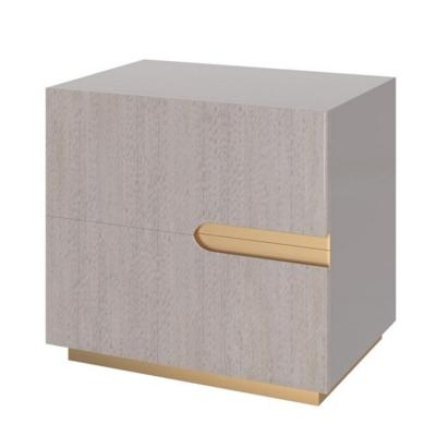 3款意大利Flou床頭柜 Emanuela Garbin 不銹鋼Guerra Vanni鍍金實木樣板房邊柜茶幾