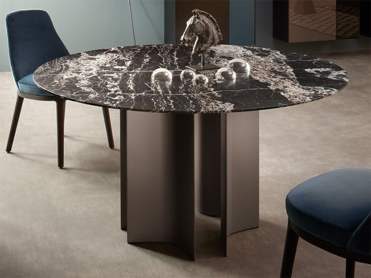 2款意大利Porada圓形餐桌子Jiun Ho不銹鋼實(shí)木大理石Lema 輕奢電鍍后現(xiàn)代