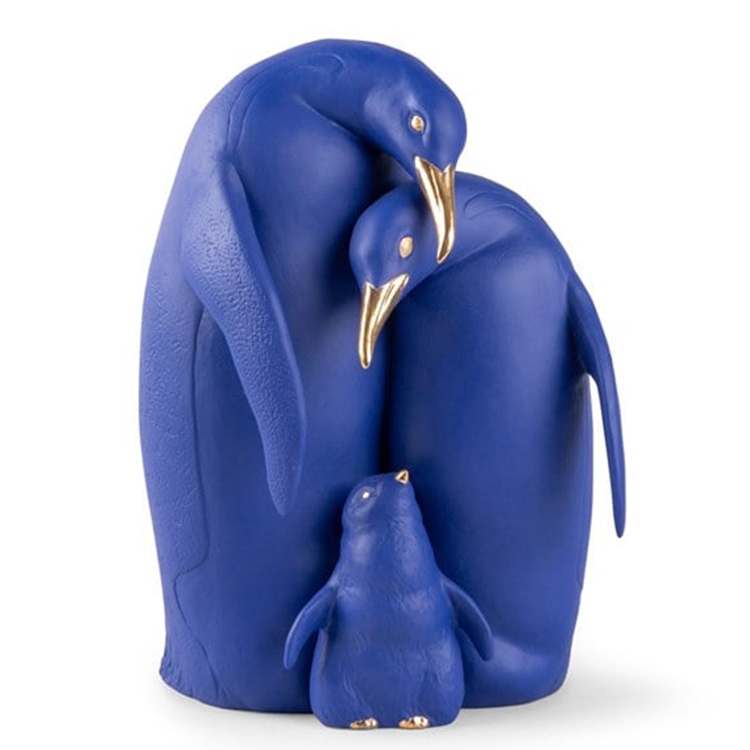 4款玻璃鋼Gufram熊鏡熊凳Lladró企鵝Snarkitecture彩繪金色大猩猩裝飾品西班牙