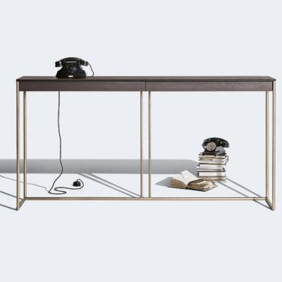 3款新中Lema式復(fù)古輕奢風(fēng)David Lopez Quincoces書(shū)桌辦公桌子不銹鋼實(shí)木鍍金精致優(yōu)雅極簡(jiǎn)高端