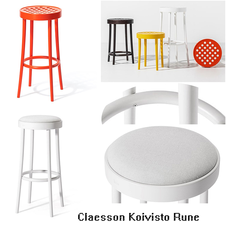 3款TON吧椅Tom Dixon五金實(shí)木腳架Claesson Koivisto Rune吧椅高腳凳子孔形椅